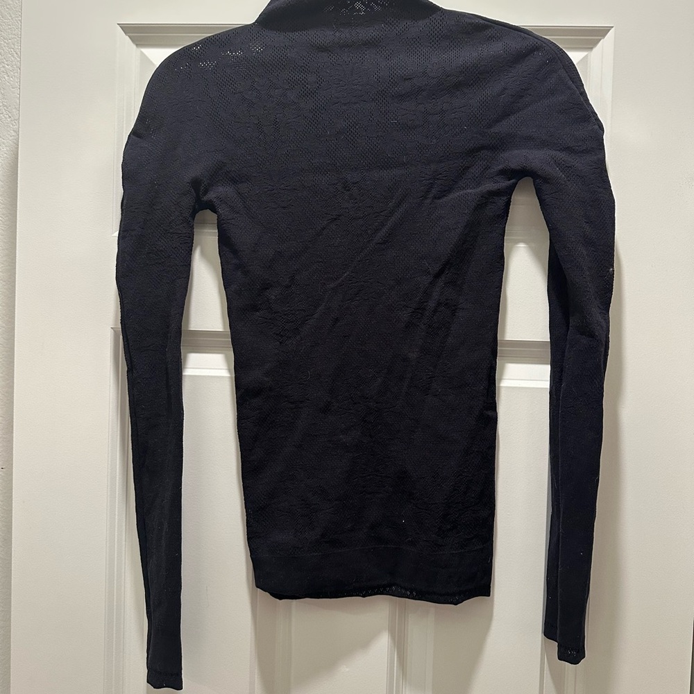 Free People Black Long Sleeve Top